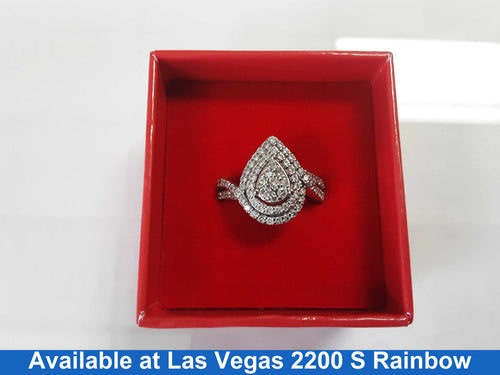 Women's Ring - White Gold 10k (.417) 3.9 grams Size 20