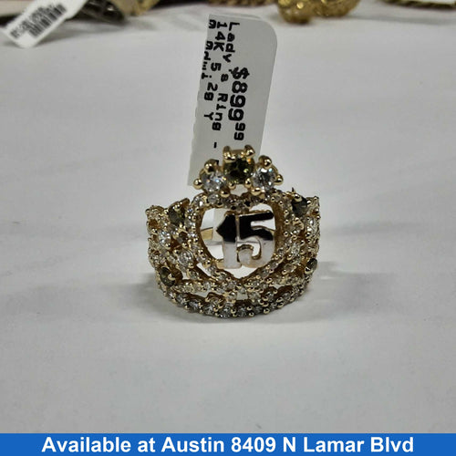 Women's Ring - Yellow Gold 14k (.585) 5.2 grams Size 8