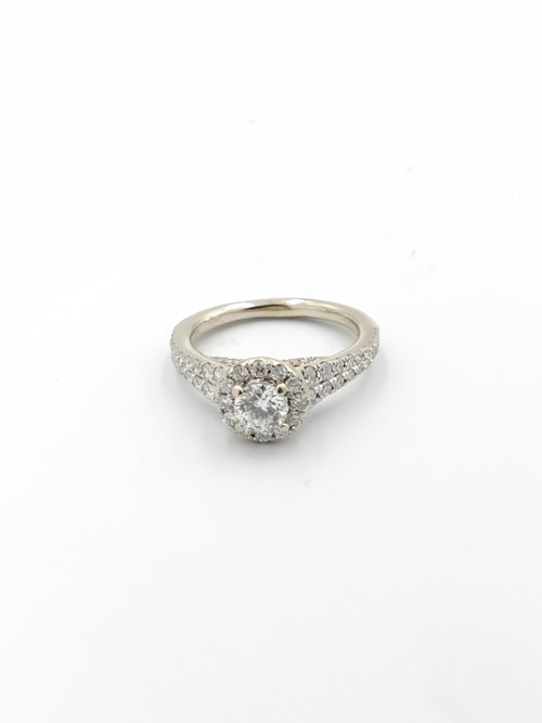 Ring - Wedding Band - White Gold 14k (.585) 4.7 grams Size 6.5