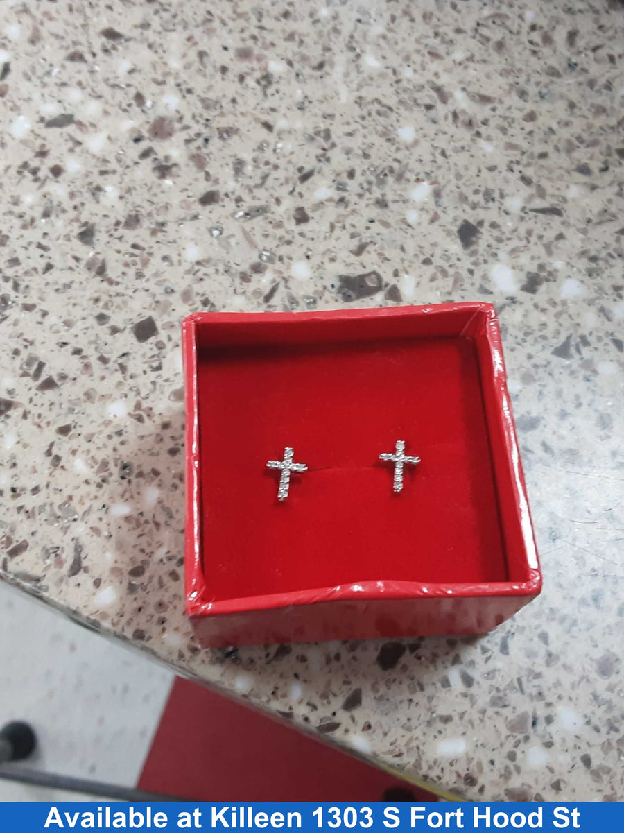 Double Stud Earring - White Gold 10k (.417) 0.8 grams