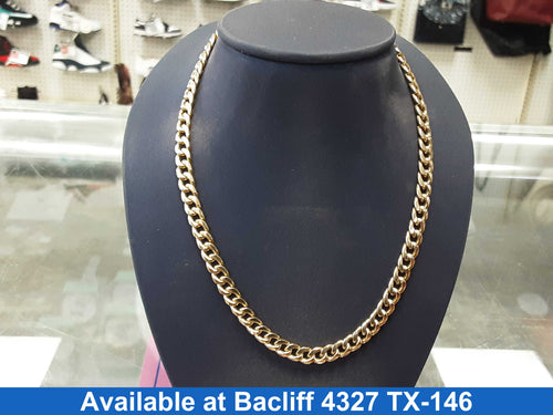Cuban Link Chain - Yellow Gold 10k (.417) 14.6 grams 24 inch