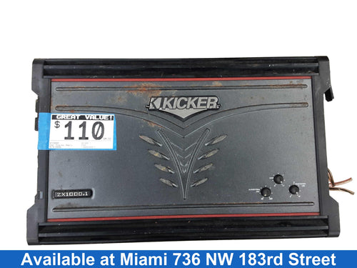 Kicker Zx1000.1 Black Car Audio Amplifier