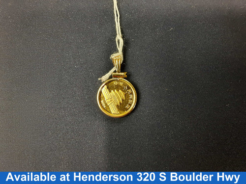 Coin Pendant - Yellow Gold 14k (.585) 2.3 grams