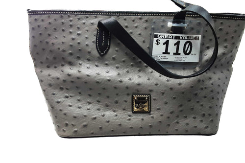 Dooney & Bourke Ostritch Print Gray Purse / Handbag