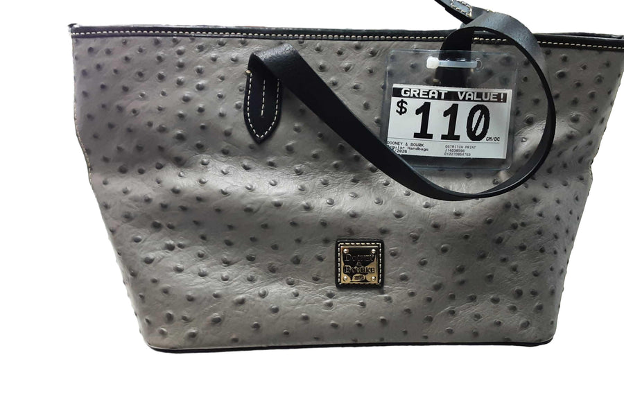 Dooney & Bourke Ostritch Print Gray Purse / Handbag