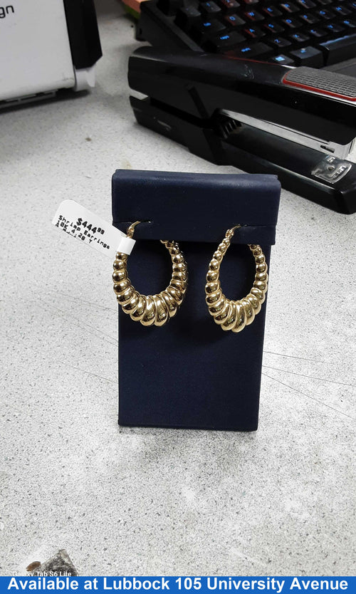 Shrimp Earrings - Yellow Gold 10k (.417) 4.2 grams