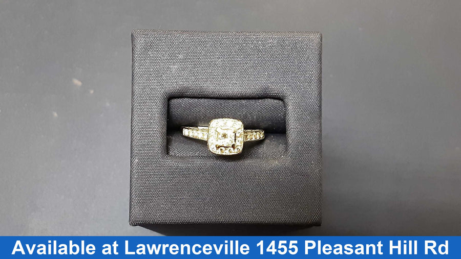 Ring - Engagement Set - White Gold 14k (.585) 3 grams Size 8