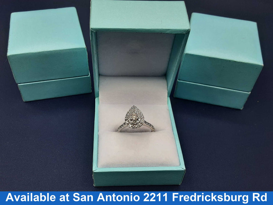 Women's Ring - White Gold 10k (.417) 2.8 grams Size 8.5