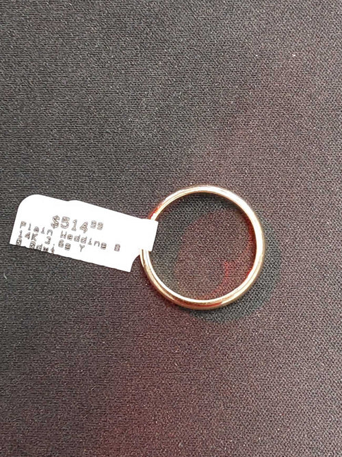 Ring - Wedding Band - Yellow Gold 14k (.585) 3.6 grams Size 8.5