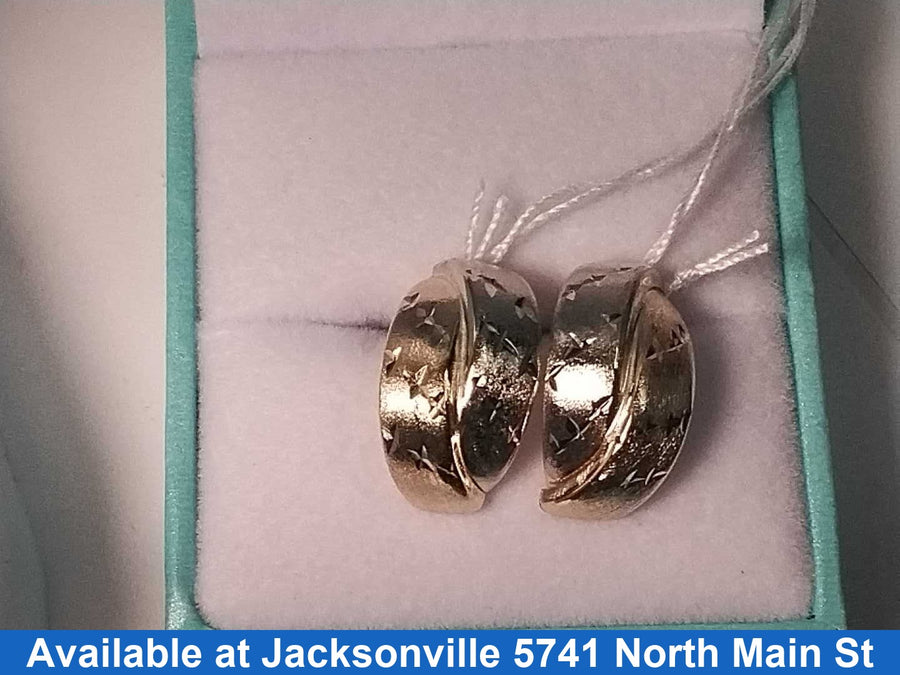 Hoop Earrings - Yellow Gold 14k (.585) 1.6 grams