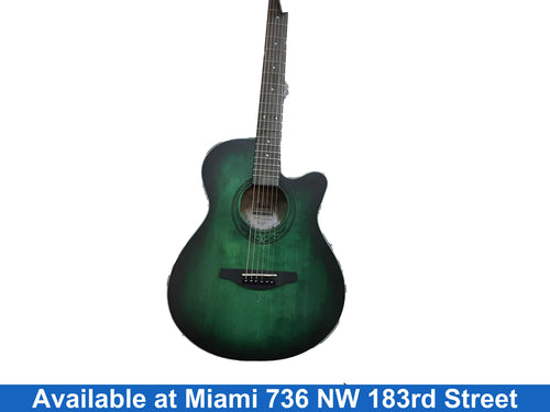Godin Sa4070gr Green Acoustic Classic Guitar