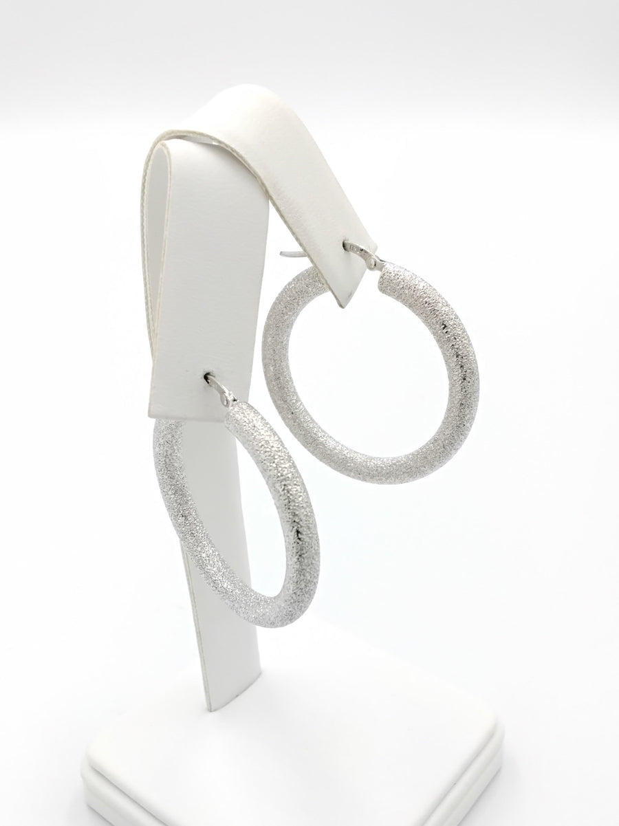Bangle Earrings - White Gold 14k (.585) 6 grams