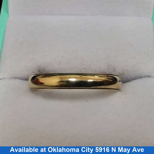 Ring - Wedding Band - Yellow Gold 14k (.585) 2.5 grams Size 11.5