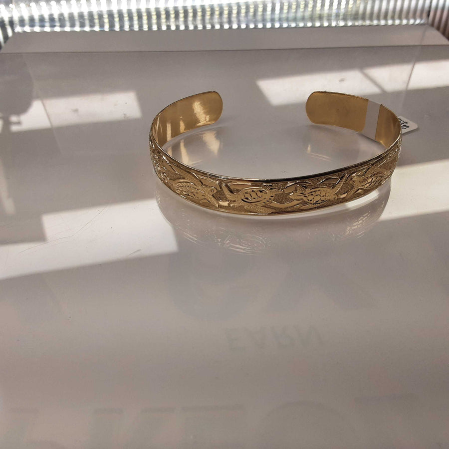 Bangle Bracelet - Yellow Gold 14k (.585) 28.1 grams 6 inch