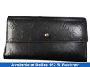 Louis Vuitton Monogram Mat Leather Black Wallet