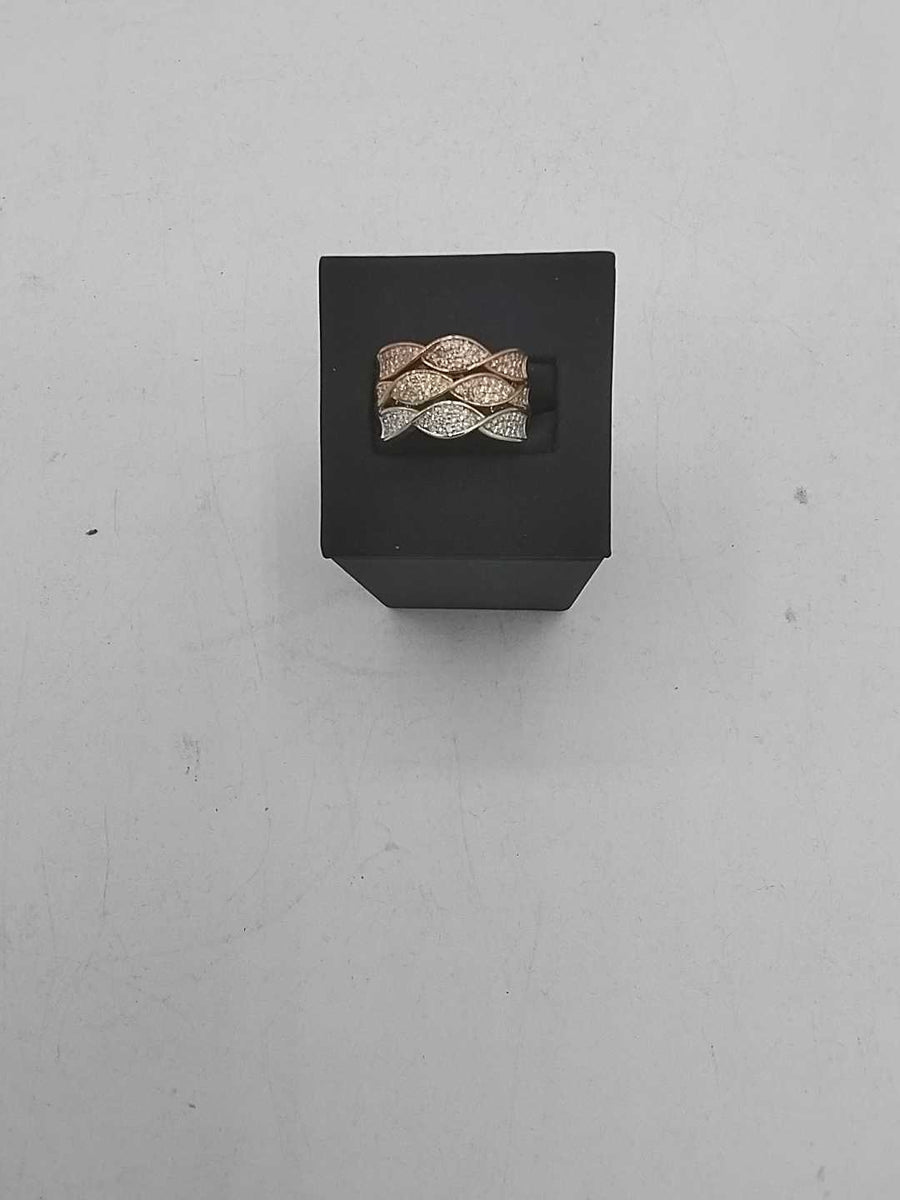 Women's Ring - Tricolor Gold 14k (.585) 6.3 grams Size 20