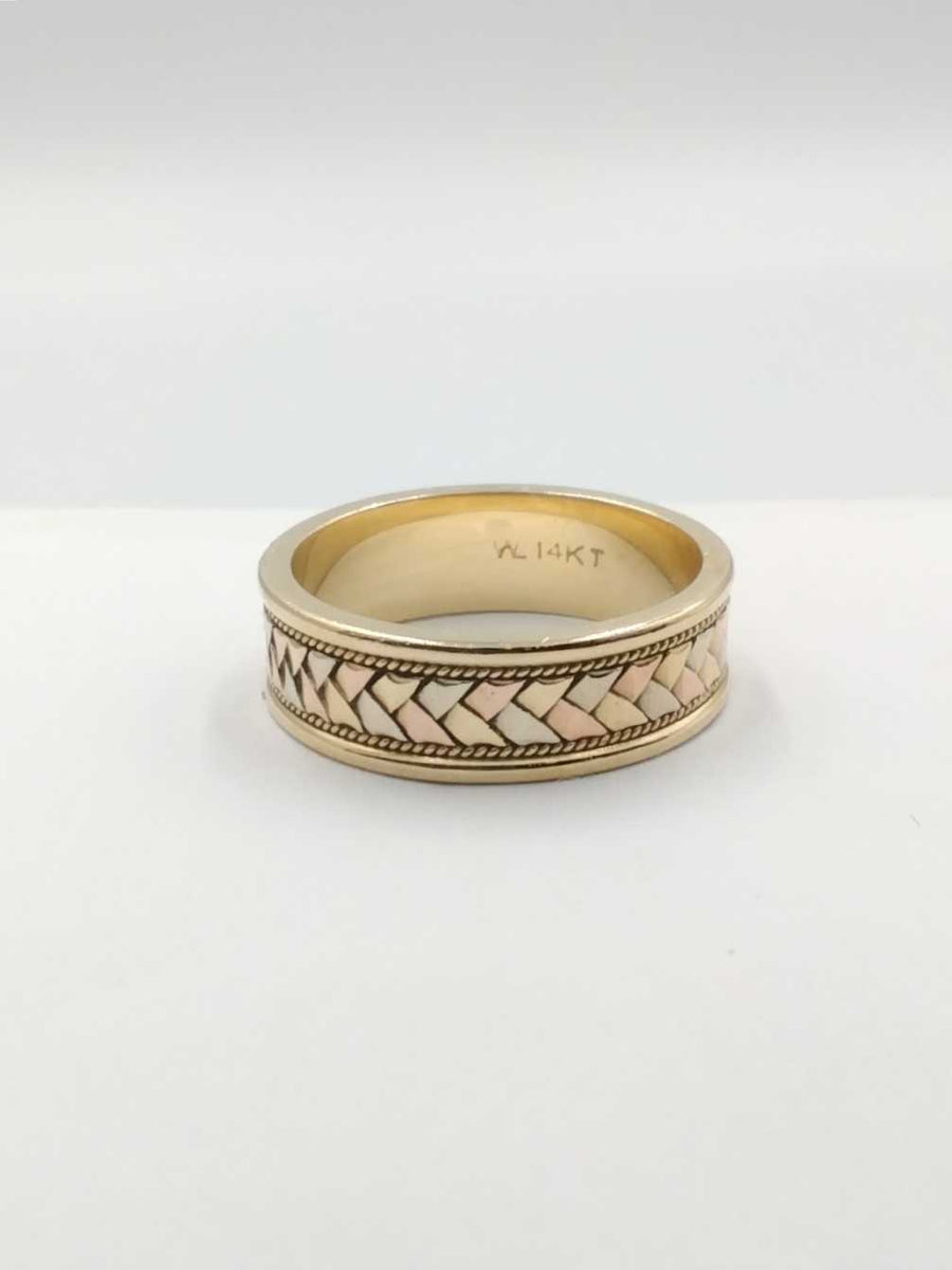 Ring - Wedding Band - Yellow Gold 14k (.585) 8.9 grams Size 6.5