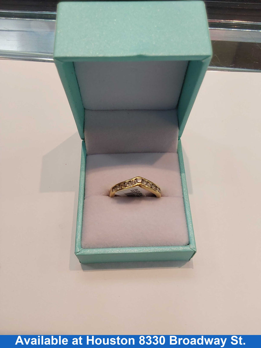 Women's Ring - Anniversary - Yellow Gold 14k (.585) 2.6 grams Size 7.5