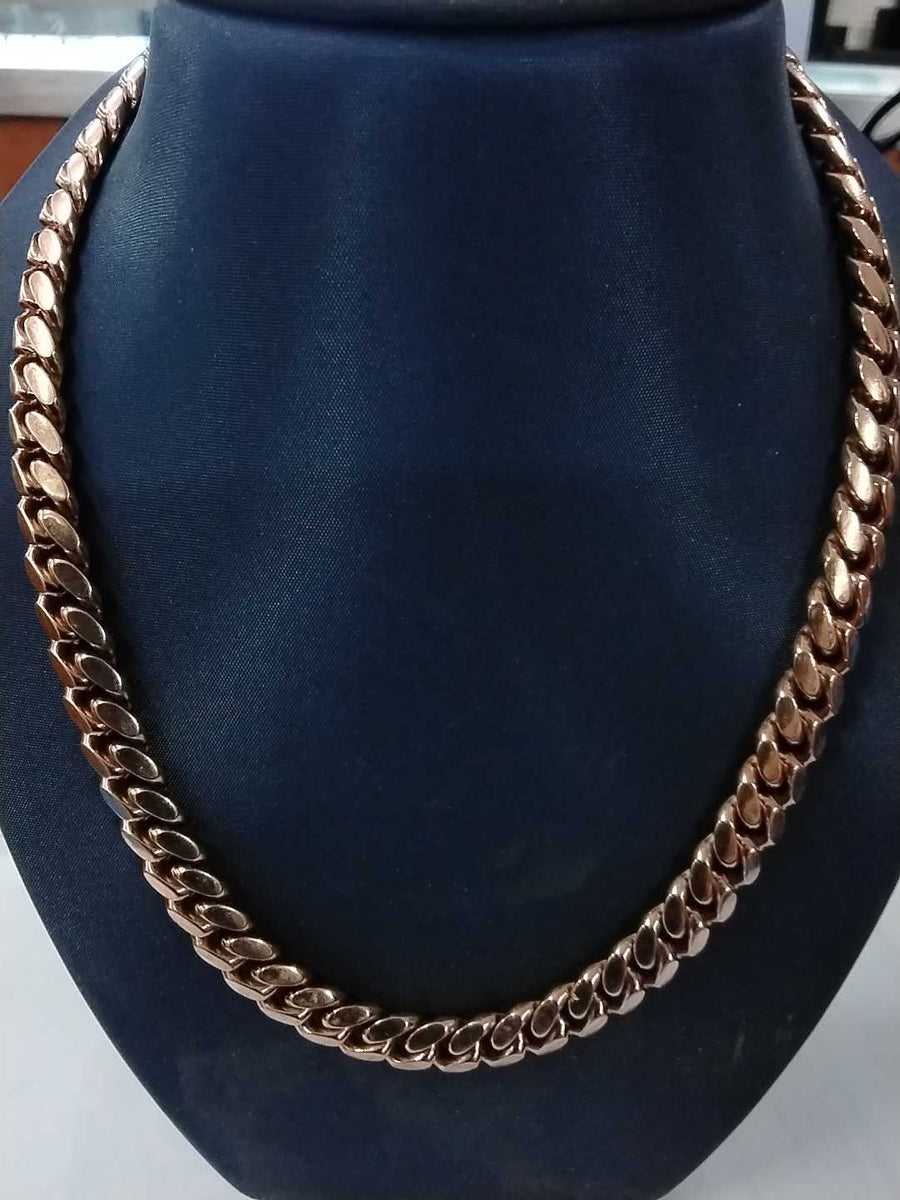 Cuban Link Chain - Rose Gold 10k (.417) 100 grams 26 inch