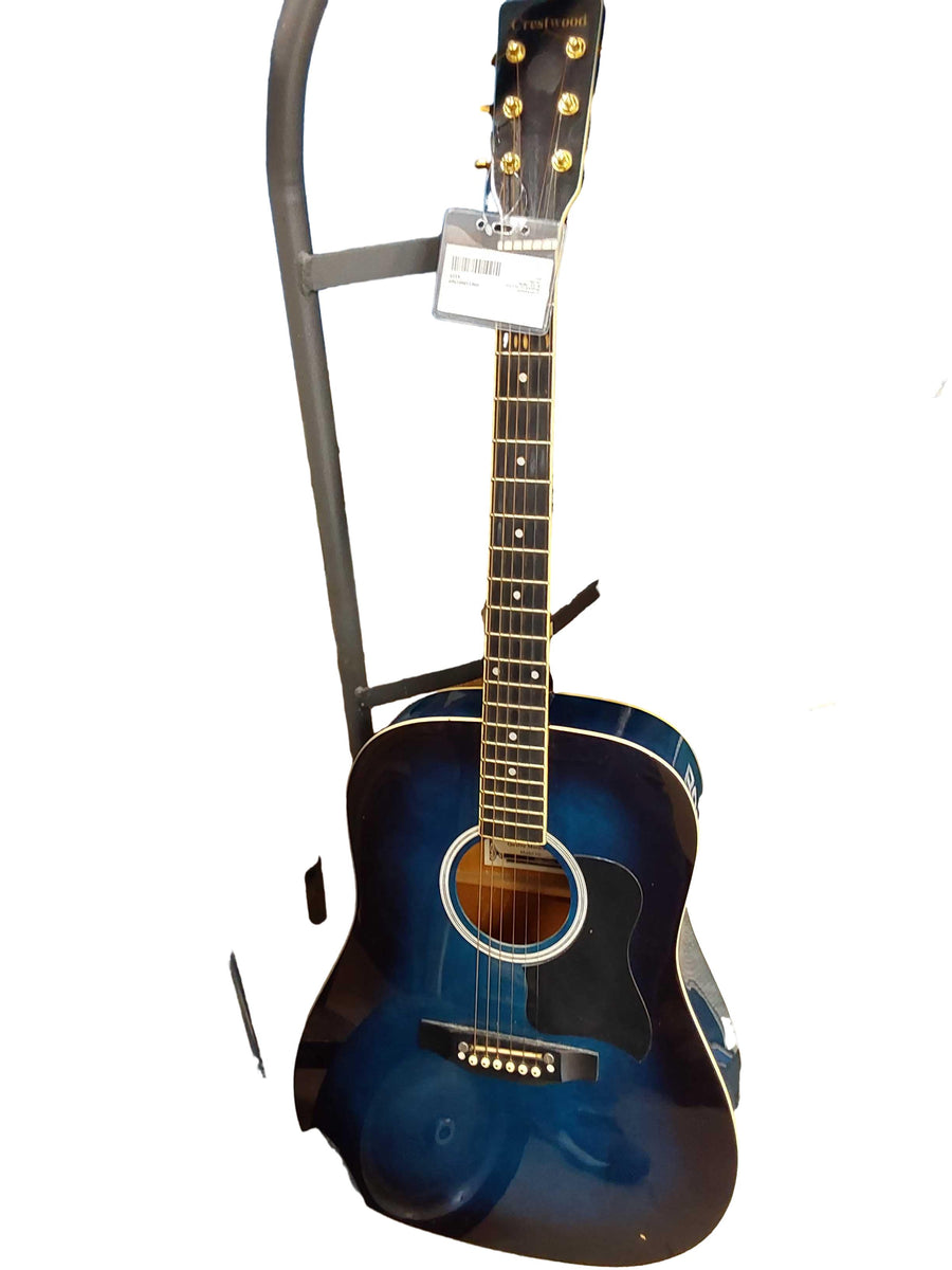 Crestwood 2010bl Blue Acoustic Classic Guitar