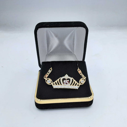 ID Bracelet - Tricolor Gold 14k (.585) 6.6 grams 6 inch