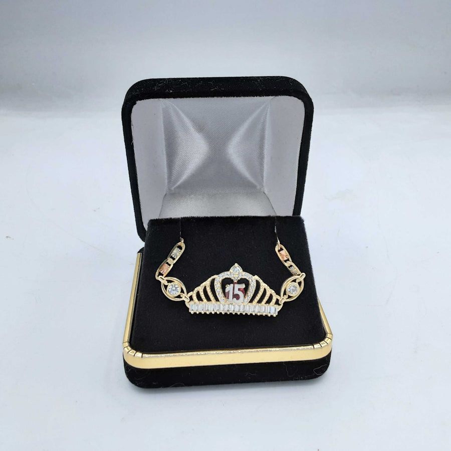 ID Bracelet - Tricolor Gold 14k (.585) 6.6 grams 6 inch