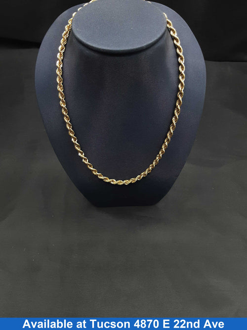 Rope Chain - Yellow Gold 18k (.750) 7.4 grams 22 inch