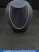 Rope Chain - Yellow Gold 18k (.750) 7.4 grams 22 inch