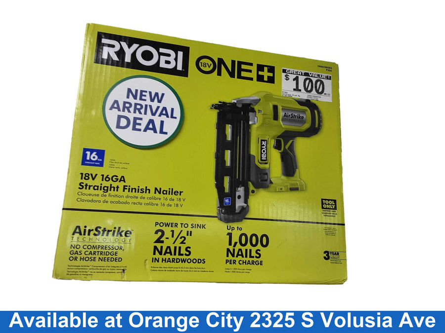 Ryobi 10006108503p326 Green Cordless Brad Nailer