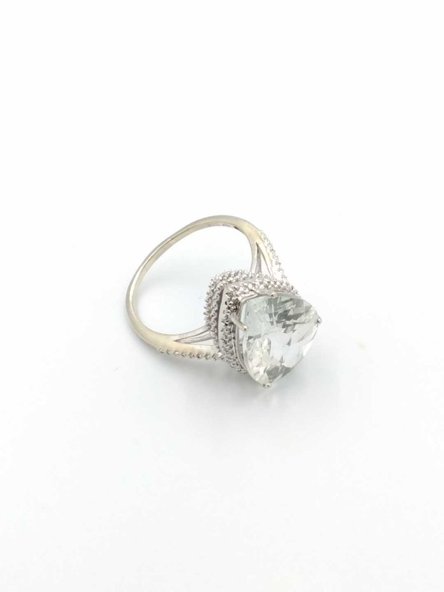 Women's Ring - Solitaire - White Gold 10k (.417) 5 grams Size 8