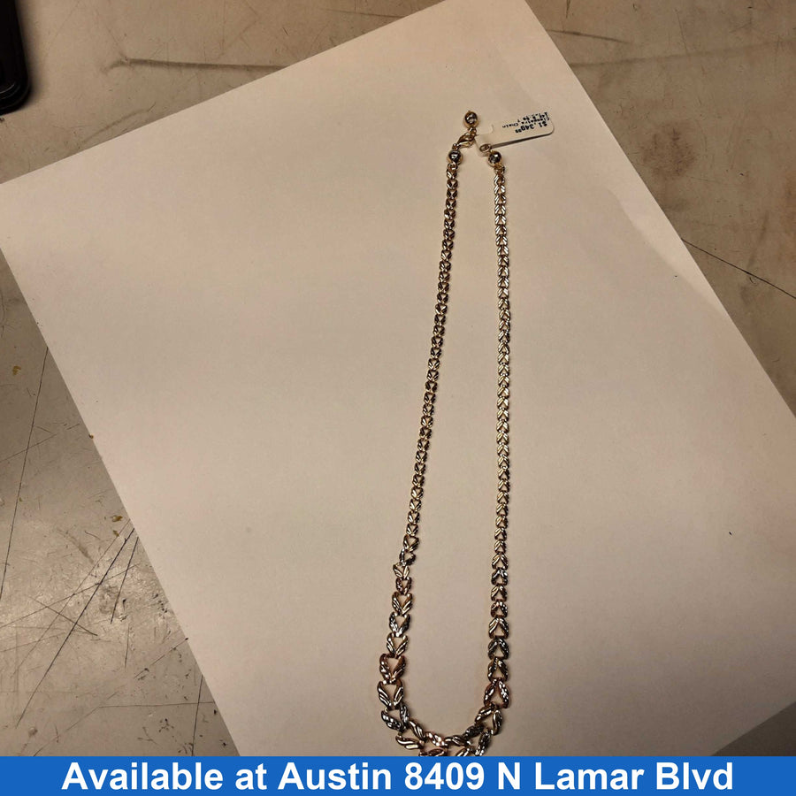 Chain - Tricolor Gold 14k (.585) 8.6 grams 18 inch