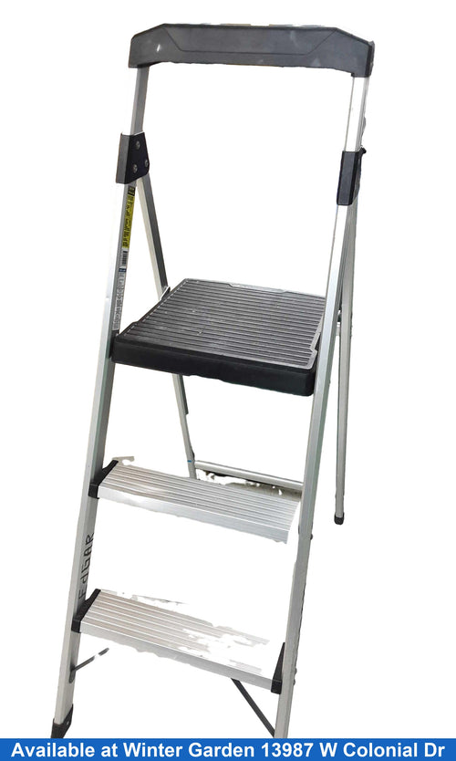 Gorilla 3-step Aluminum Step Stool Ladder Silver Step Stool