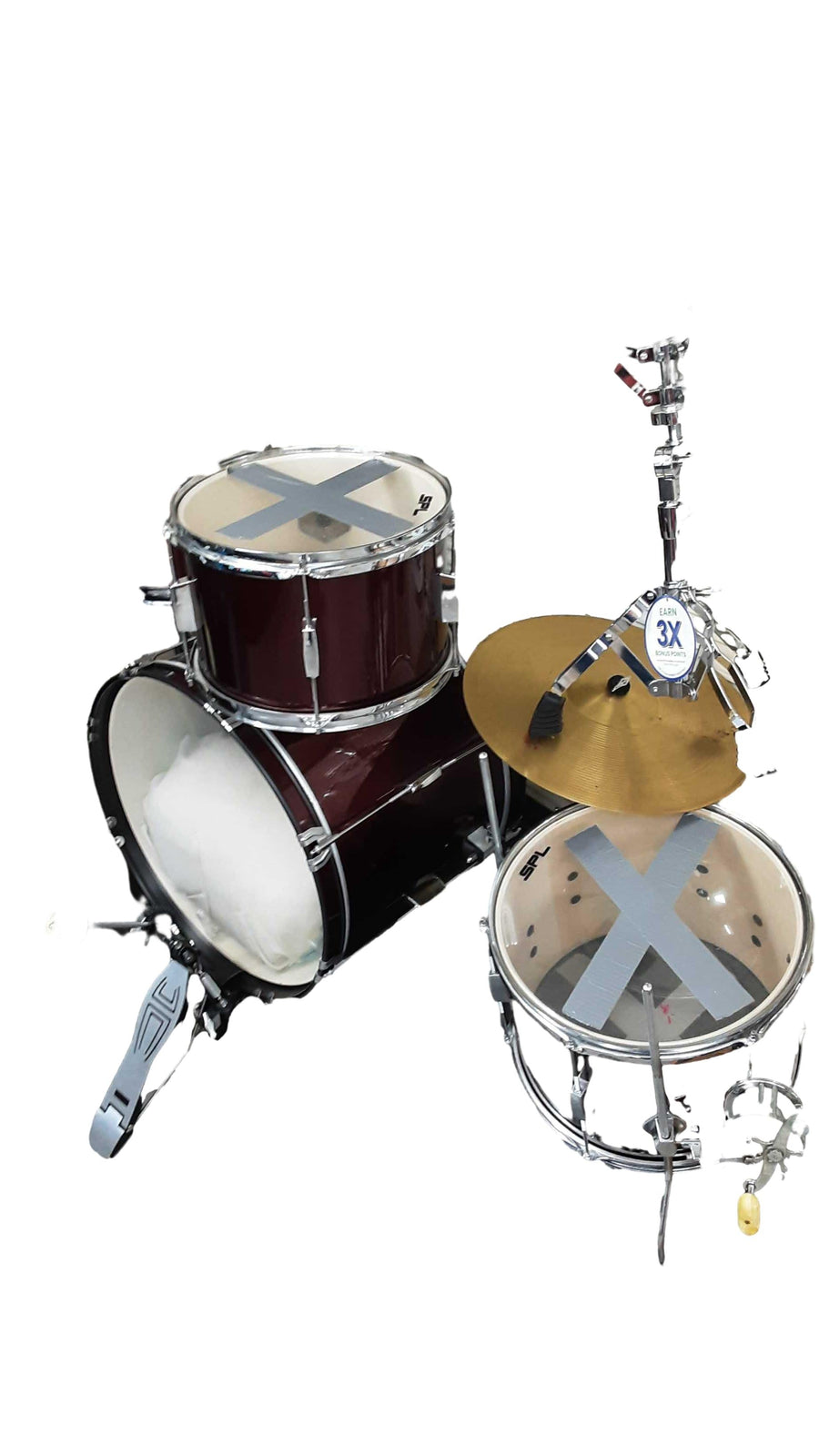 Sound Percussion Labs Kd0520 Kicker Red Drum Set