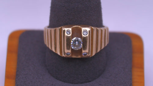 Men's Ring - Yellow Gold 14k (.585) 9.2 grams Size 10