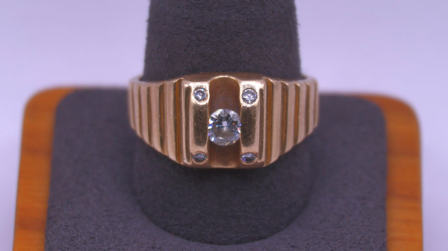 Men's Ring - Yellow Gold 14k (.585) 9.2 grams Size 10