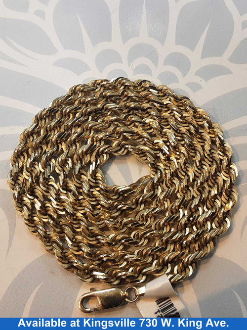 Rope Chain - Yellow Gold 10k (.417) 28 grams 26 inch