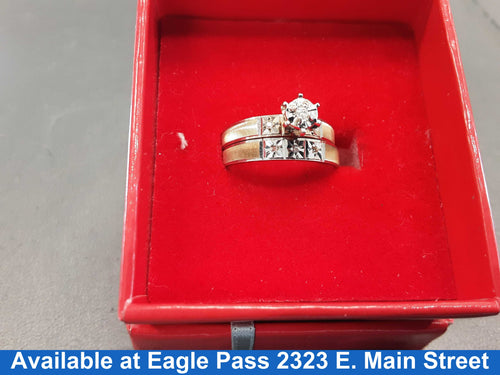 Ring - Engagement Set - Yellow Gold 10k (.417) 2.8 grams Size 6