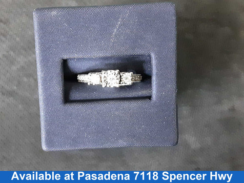 Ring - Wedding Set - White Gold 10k (.417) 3 grams Size 20