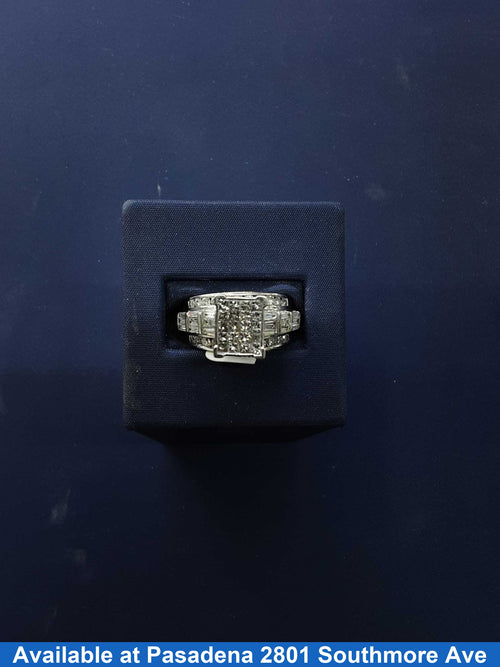 Ring - Engagement Set - White Gold 14k (.585) 6.4 grams Size 6.5