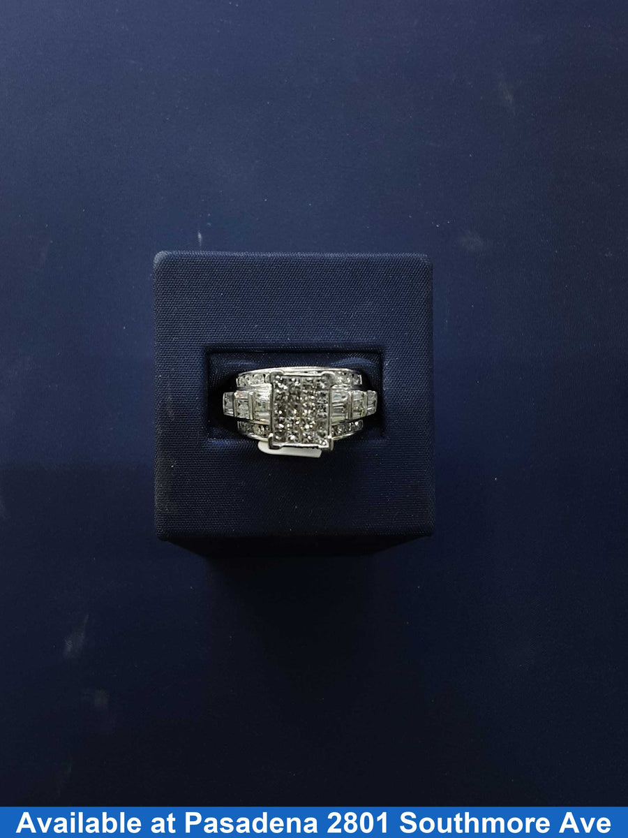 Ring - Engagement Set - White Gold 14k (.585) 6.4 grams Size 6.5