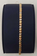 Link Bracelet - Tricolor Gold 14k (.585) 6.18 grams 7 inch