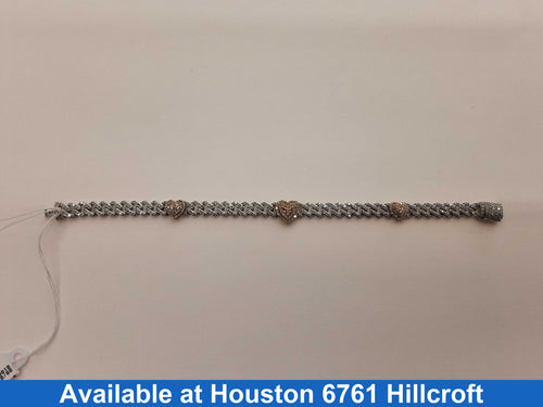Cuban Link Bracelet - White Gold 10k (.417) 12.4 grams 7 inch