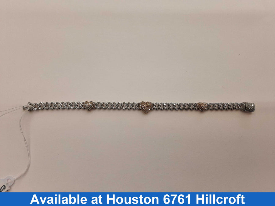 Cuban Link Bracelet - White Gold 10k (.417) 12.4 grams 7 inch