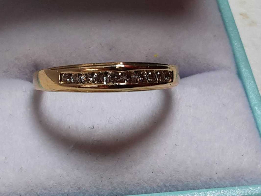 Ring - Wedding Band - Yellow Gold 14k (.585) 3 grams Size 7