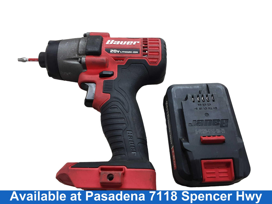 Bauer 1781c-b1 Red Cordless Impact Drill