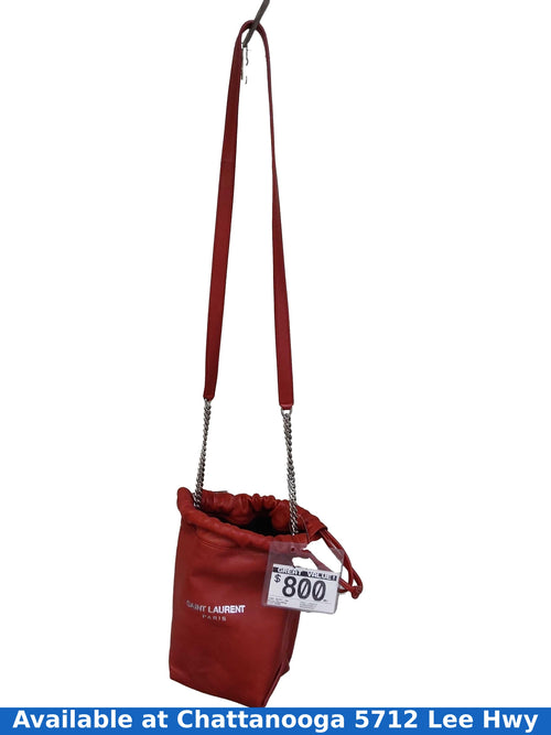 Yves Saint Laurent Teddy Lambskin Red Purse / Handbag