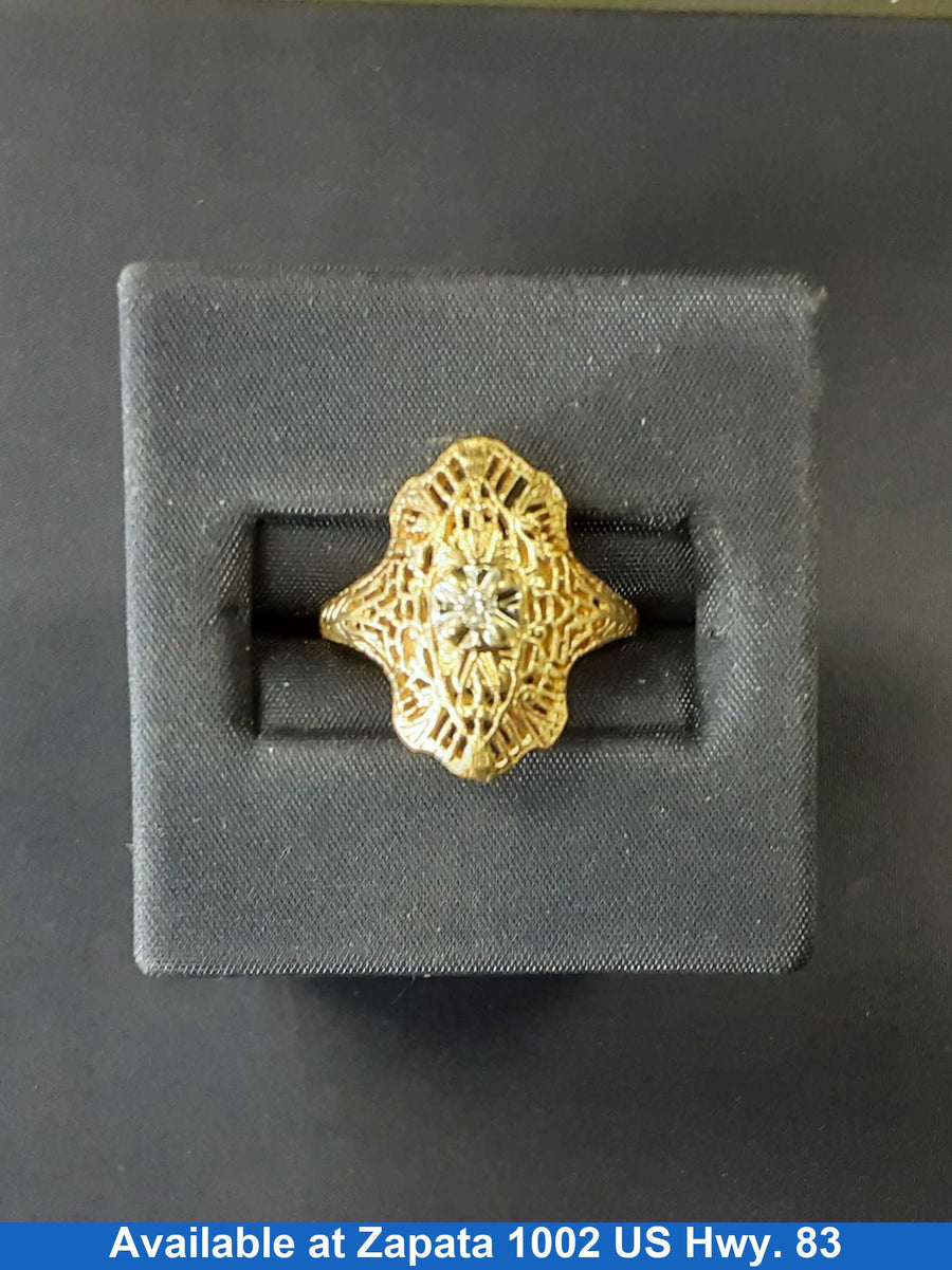 Women's Ring - Yellow Gold 10k (.417) 3.5 grams Size 20