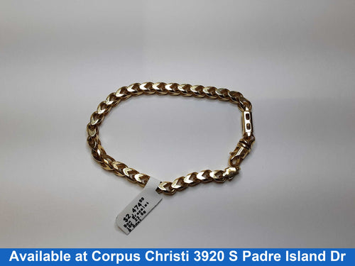 Box Bracelet - Yellow Gold 10k (.417) 23.6 grams 8 inch