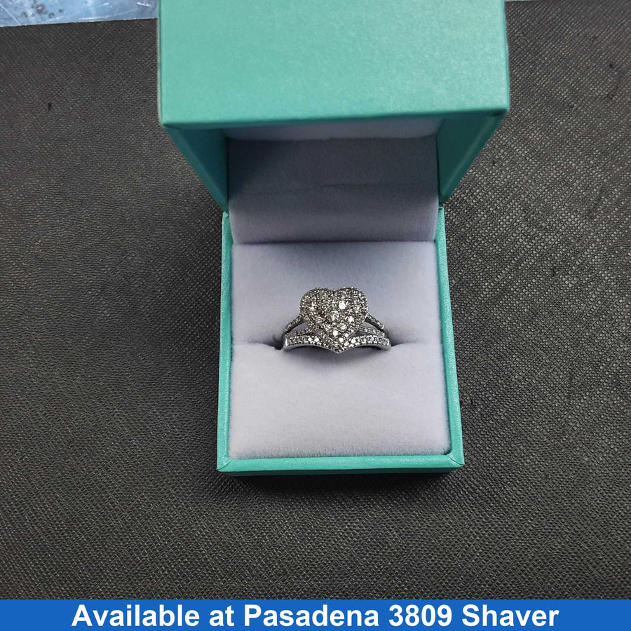 Ring - Engagement Set - White Gold 10k (.417) 4.6 grams Size 7