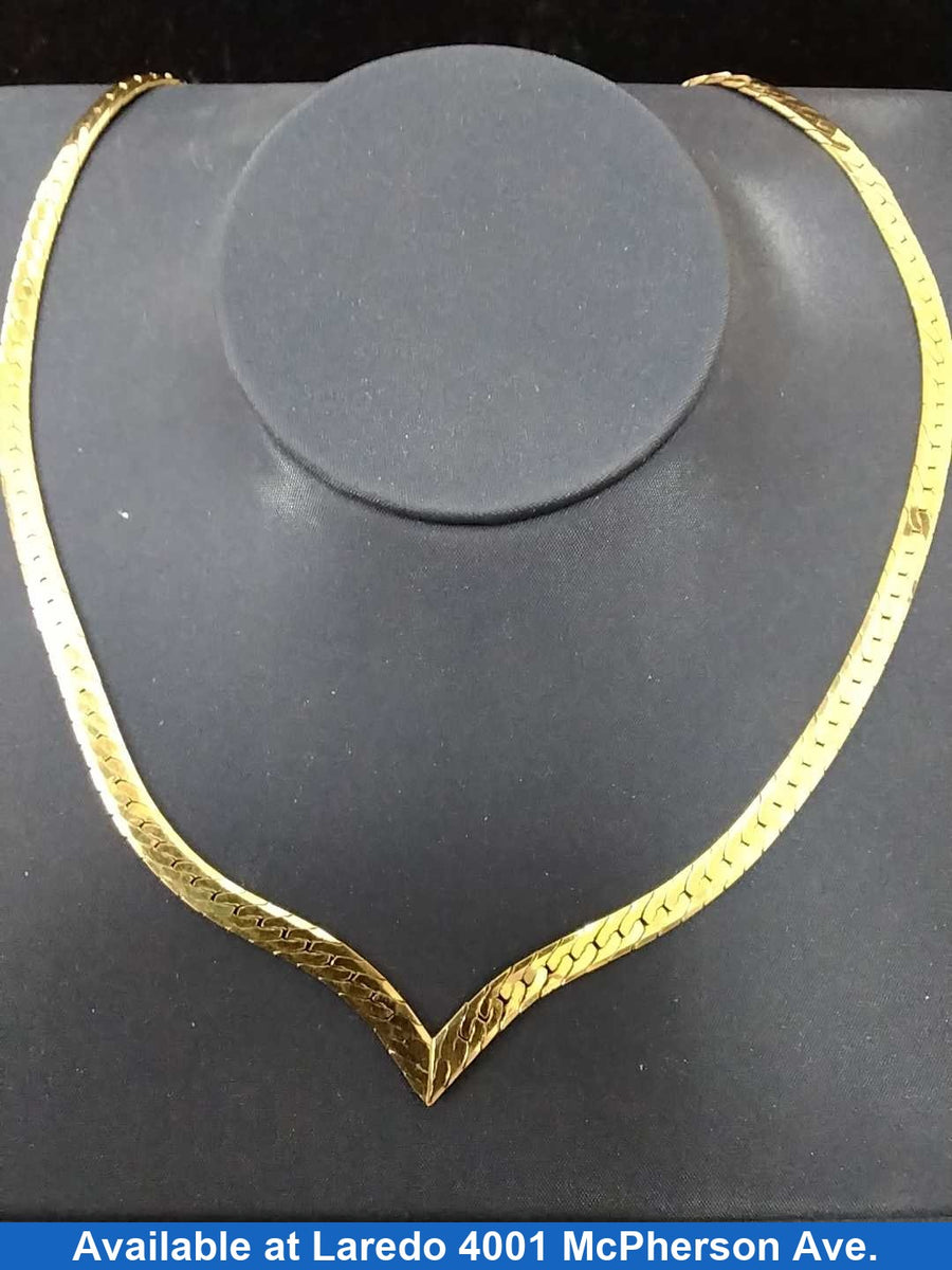 Herringbone Chain - Yellow Gold 14k (.585) 18.7 grams 18 inch